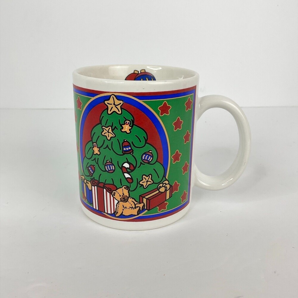 Vintage 1995 Foley’s Ceramic Christmas Tree Coffee Cocoa Mug Cup New In Box